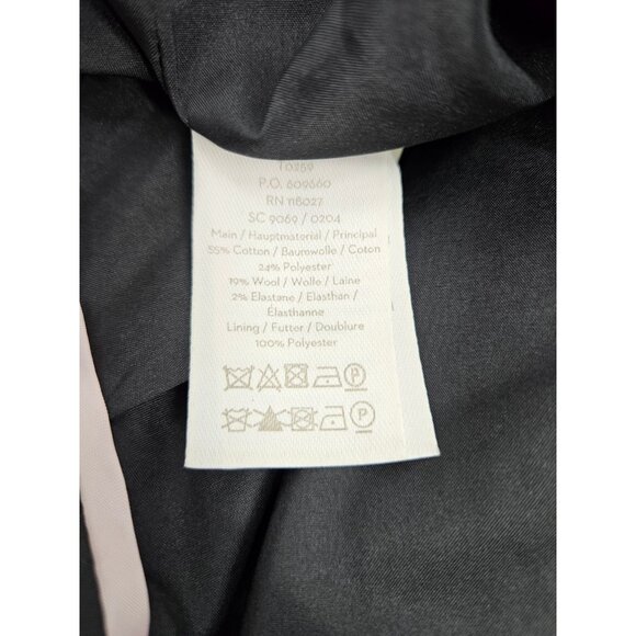 New Boden Cotton Wool Blend Pants Womens 4 Cropped Ankle White Stripe - Picture 7 of 7